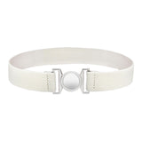 Maxbell Women Elastic Waist Belt Clothing Decor Waistband for Shopping Travel Street White