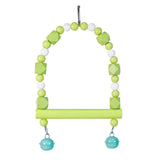 Maxbell Bird Toy Pet Hanging Ladder Bridge Climbing Swing for Conures Budgie Hamster Green