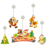 Maxbell 5x Christmas Hanging Window Light Decorations Santa Claus Hotel