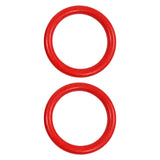 Maxbell 2Pcs Gymnastics Rings Bar Attachment Workout for Women Men Training Gym Ring Red