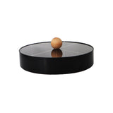 Maxbell Snacks Storage Tray 4 Grid Tray with Clear Lid Accessories for Home Wedding Black single layer