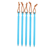 Maxbell Ultralight Triangle Tent Stakes Ground Nails Camping Hiking Tent Pegs blue
