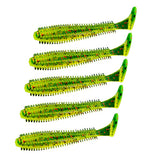 Max 5 Pieces PVC Fishing Lure Bait Artificial Bait Tackle with T-tail 9cm 4.6g E