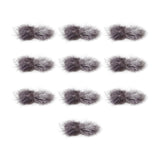 Maxbell 10Pcs Artificial Fur Pom Poms Ball Assorted DIY Art for Keychains Glove Charms Grey