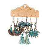 Maxbell Dangle Earrings Set Ear Stud Statement Earrings Tassel for Gifts Women Girls Style F