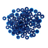 Maxbell 50pcs Furniture Decorative Cover Plastic Hinged Fold Snap Screw Caps Blue