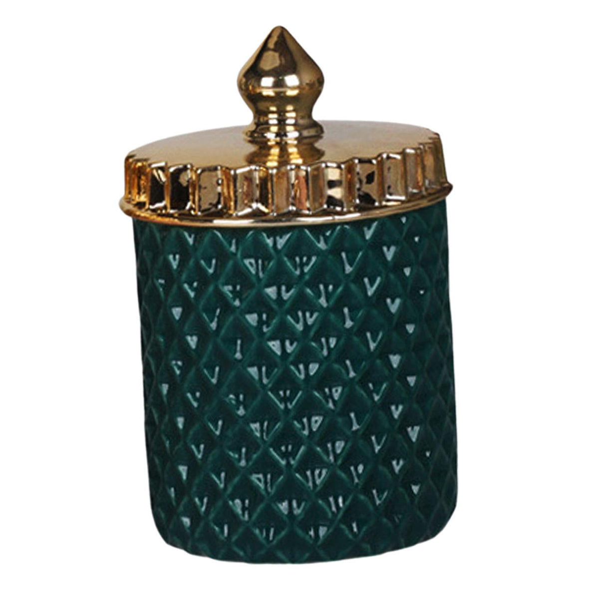 Maxbell European Storage Jar Ornaments Storage Box Ceramic for Party Kitchen Desktop Green