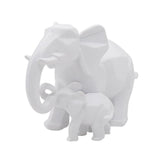Max White Mother and Baby Elephant Statue/ Figurine Bedroom Home Garden Decor
