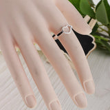 Maxbell Heart Love Best Friend Promise Ring Gift for Girls Friendship Jewelry Silver