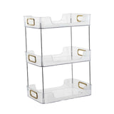 Maxbell Cosmetic Storage Rack Organizer Shelf for Kitchen Home Pantry Countertop Clear