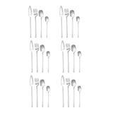 Maxbell 24x Stainless Steel Cutlery Set Kitchen Utensil Bar Tool for Silver