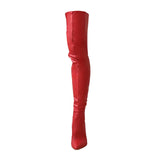 Maxbell Casual Thigh High Boots Warmer Accessories Womens for Party Home Wedding 40 red