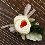 Max Silk Camellia Wrist Corsage Bridal Bracelet Wedding Hand Flower White