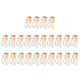 Max 24 Pieces Refillable Glass Roller Essential Oil Bottles Pendant 5ml Gold