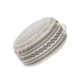 Maxbell Large Pouf Cover Bedroom Decor Textured Decorative Handmade Woven Foot Rest