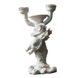 Maxbell Nordic Angel Candle Holder Decoration Figurine Collection for Wedding Party Double Head