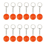Maxbell 12Pcs Pickleball Keychain Hanging Toy Metal Keyring for Backpack Purse Decor Orange