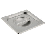 Maxbell 1PC Stainless Steel Lid Solid for 1/6 Size Steam Table Pan