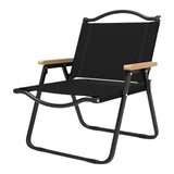 Maxbell Folding Camping Chair Collapsible Load Bearing for Travel Barbecues Black Medium