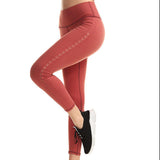 Max 1 Piece Breathable Women Compression Leggings Gym Yoga Leggings Brick Red