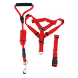 Maxbell Pet leash with chest strap collar three-piece Red L