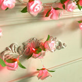 Maxbell 20led Battery LED Rose Christmas Lights Holiday String Lights Pink