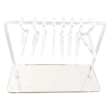 Maxbell Hangers Clear Acrylic Jewelry Display Rack Transparent for Storage Rack Silver