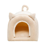 Maxbell Cave Bed Hut Small Dog Bed Kitten Bed Cat Houses Comfortable Soft Beige