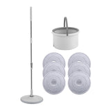 Maxbell Self Wring Rotation Floor Mop with Bucket for Hardwood Laminate Apartment 6 Microfiber Rag