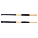 Maxbell Professional Jazz Drum Brushes Bamboo Drumsticks Unique Sound Instrument Black