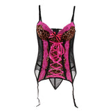 Maxbell Women Bustier Sexy Corset Set Chemises Negligees Stretch Bodysuit Bustier XXL