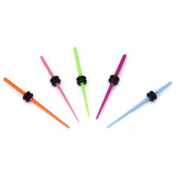 Maxbell 5pcs 16G Colorful Acrylic Ear Stretcher Expander Taper Plug 1.3mm
