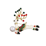 Maxbell Elegant Christmas Brooch Pins Lapel Brooch for Clothes suits Decoration Elk