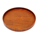 Maxbell 4 pieces Hotel Restaurant Wood Round Shape Food Cake Serving Tray Container