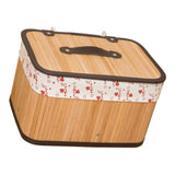 Max Weaving Storage Basket Bamboo Handmade Snacks Toys Storage Box with Lid Style01