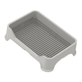 Maxbell Dog Toilet for Small and Medium Dogs Durable Pet Litter Pan Puppy Potty Tray Gray A