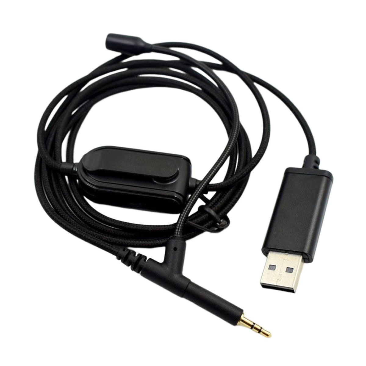 Maxbell USB to 2.5mm Earphone Audio Cable with Microphone for QC35 Y55 Y50