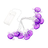 Maxbell Waterproof Purple Bat Lights for Halloween Party Patio Carnival 2m 10 Light