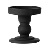Maxbell Black Pillar Candle Holder Nordic Style Candlestick for Home Party Ornament 7.9cmx8.8cm