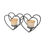 Maxbell Modern Heart Candle Holder Tealight Candlestick for Home Living Room Holiday