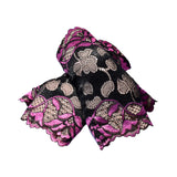 Maxbell Fingerless Gloves Sunscreen Summer Accessories Women Lace Gloves for Costume Red