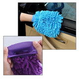Max Maxb Microfiber Cleaning Mitten Double Sided Chenille Glove Cleaning Cloth Home