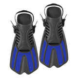Maxbell 2x Flexible Diving Flippers Snorkel Professional for Diving Scuba Dive Beginners blue small medium