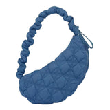 Maxbell Pleated Cloud Bag Tote Purse Cloud Bubbles Handbags for Girls Beach Shopping blue