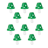 Maxbell 10pcs Green Mushroom Miniature Resin Micro Landscape Dollhouse Garden Decor