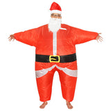 Maxbell Christmas Inflatable Costume Santa Claus Suit Jumpsuit Fancy Dress Outfit L