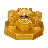 Maxbell Wealth Frog Statue Fortune Ancient Resin for Desktop Living Room Decoration gold