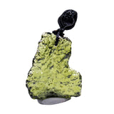 Maxbell Moldavite Crystal Stone Necklace Irregular Meteorite Pendant with Lanyard 5-10g