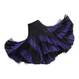 Max Flamenco Ballroom Waltz Dance Big Swing Skirt Womens Modern Costumes Black Purple