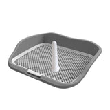 Maxbell Portable Mesh Dog Training Toilet Litter Box Small Dog Urinal with Fence Gray